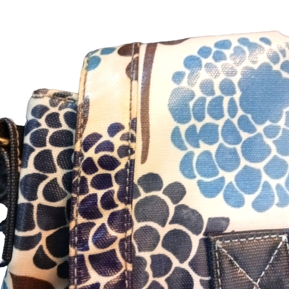 Boden Floral Messenger Bag Çoated Canvas Satchel Crossbody - Picture 10 of 11